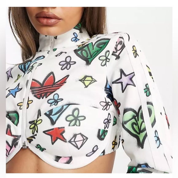 Adidas X Jeremy Scott zip cropped top - Picture 8 of 9